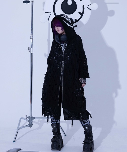 Gamchu【ガムチュ】Sloppy脱臼ギミックパーカー ブラック GAMCHU（ガムチュ） パーカー 「Gamchu/ガムチュ」Lurori （ルロリ