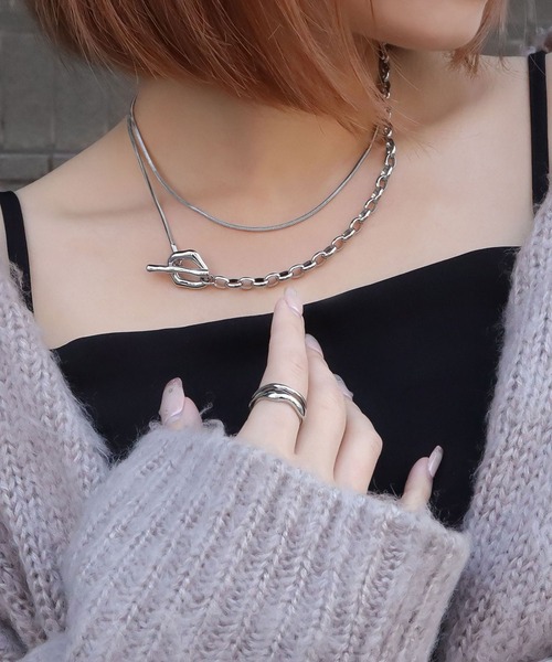 「blackdia ocean」 ネックレス FREE シルバー×ゴールド レディース_画像6