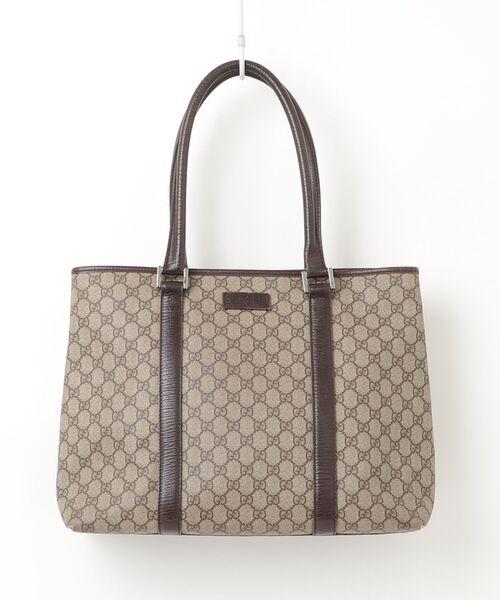 GUCCI（グッチ） GGスプリーム トートバッグ - ブラウン レディース