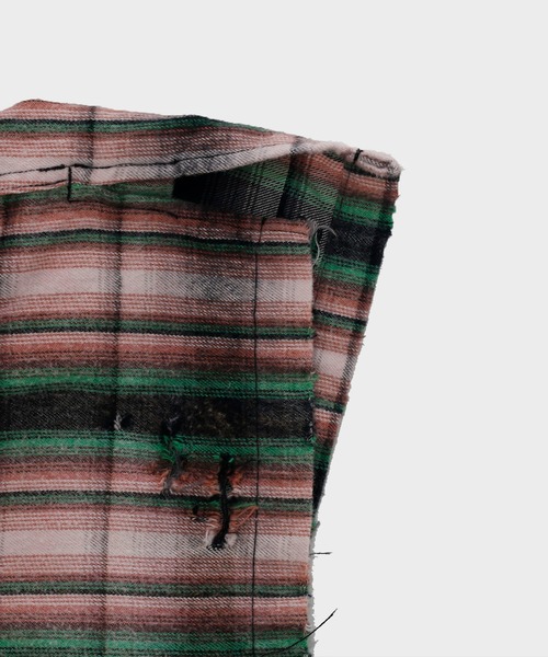 シャツ 「MIHARAYASUHIRO/ミハラヤスヒロ」H/S CHECK SH w STICKER メンズの画像