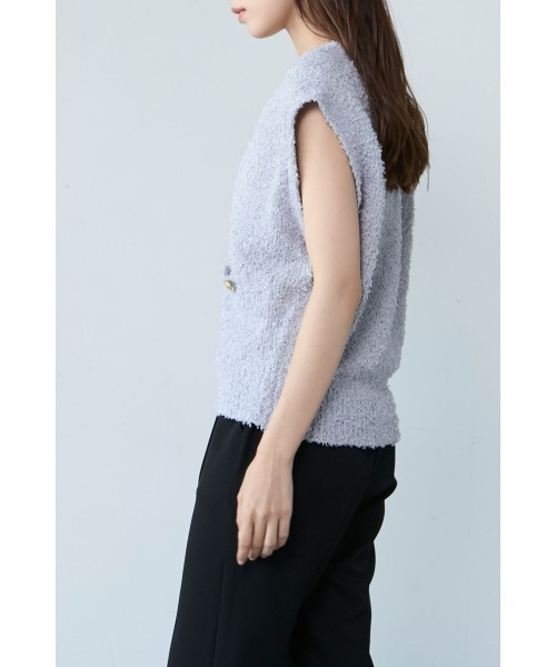 「M.deux」 ニットベスト MEDIUM グレー レディース_画像5