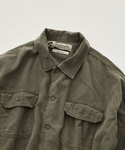 シャツ 「REMI RELIEF/レミレリーフ」WIDE MILITARY SHIRT(袖：スタッズ) メンズの画像