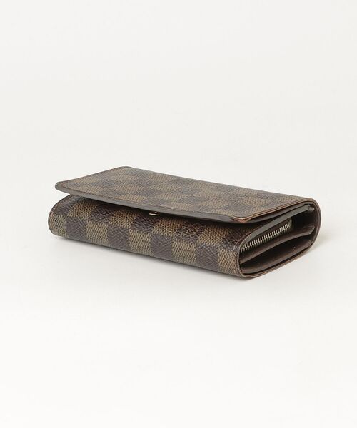 ルイヴィトン 折財布 ポルトフォイユ ダミエ エベヌ トレゾール 茶 2438 LOUIS VUITTON（ルイ・ヴィトン） ダミエ エベヌ ポルトフォイユ