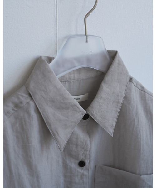 anuke（アンヌーク） ブラウス シャツ 半袖 Sheer Halfsleeve Shirts
