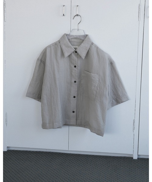 anuke（アンヌーク） ブラウス シャツ 半袖 Sheer Halfsleeve Shirts