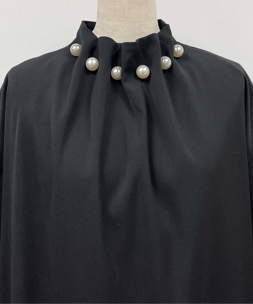 「PICCIN PERLA」 長袖ワンピース M ブラック レディース_画像5
