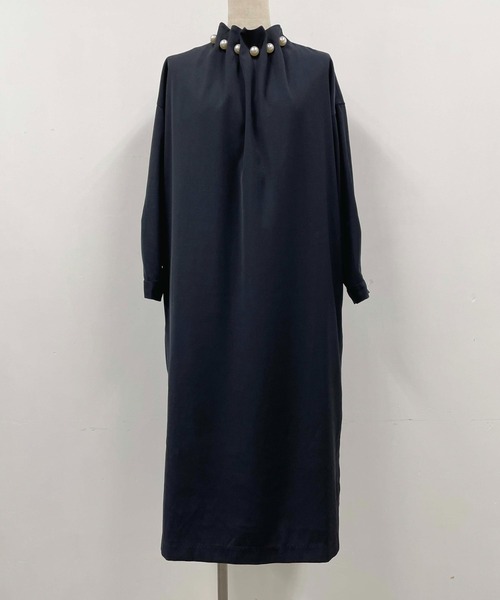 「PICCIN PERLA」 長袖ワンピース M ブラック レディース_画像6