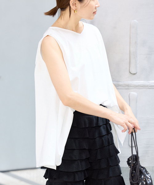 IENA（イエナ） tシャツ オーガニックコットン テントラインプル