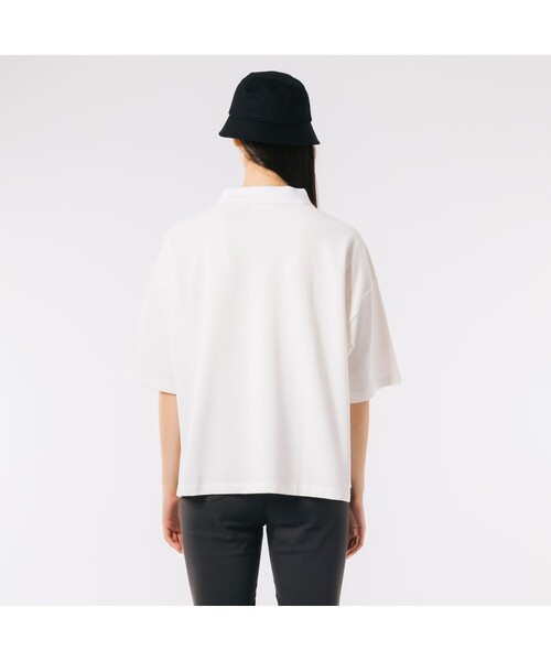 「LACOSTE」 半袖ポロシャツ 38 エンジ レディース_画像2