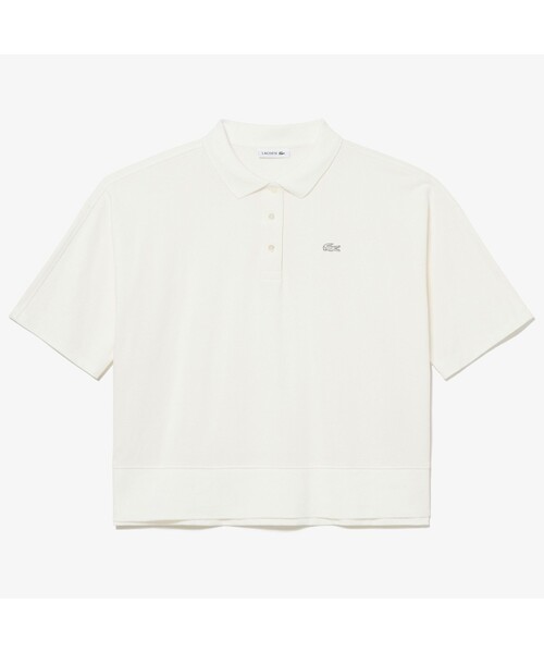 「LACOSTE」 半袖ポロシャツ 38 エンジ レディース_画像4