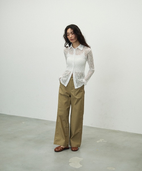「Lutim by u」 「thebulagedesign」フラットサンダル 39 アイボリー レディース_画像6