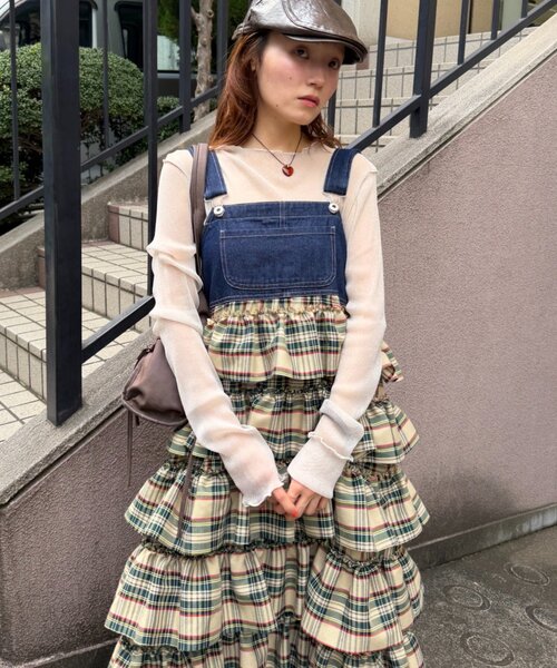 w closet（ダブルクローゼット） ワンピース フリルティアード