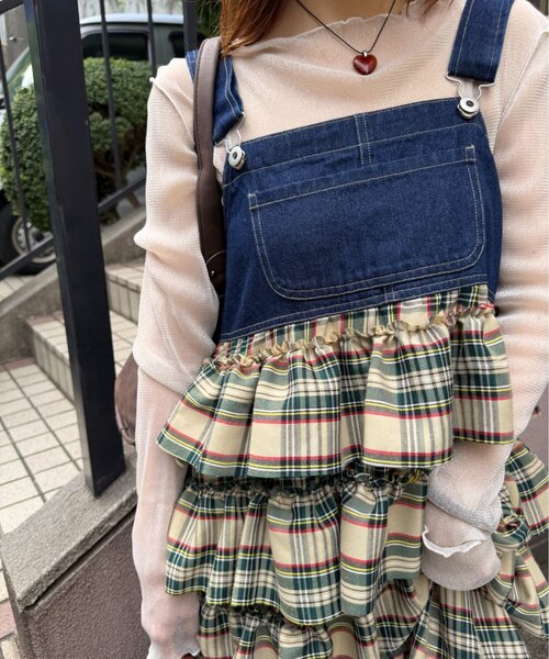 w closet（ダブルクローゼット） ワンピース フリルティアード