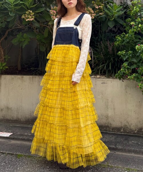 フリルティアードジャンパースカート Wcloset w closet（ダブルクローゼット） ジャンパースカート 「お気に入り登録