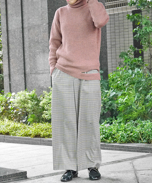 人気ブランドを パンツ チェックタックワイドパンツ 即発送可能 Www Tiebreak Fr