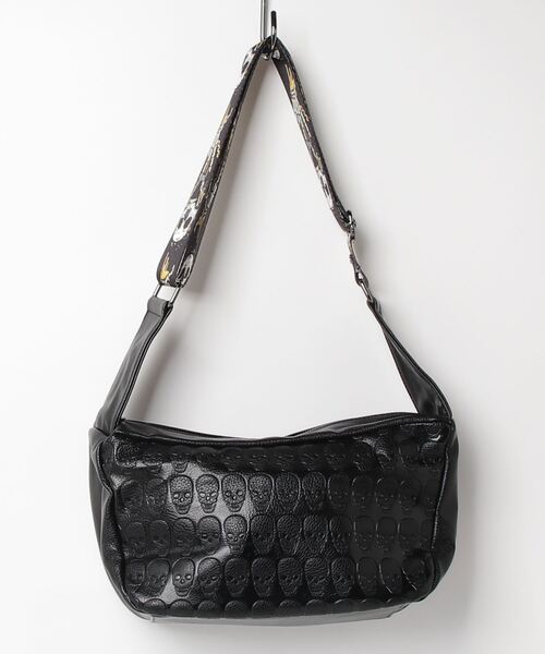 BLACK JACKALL CROWN ショルダーバッグ バッグ ミニ エンボス スカル