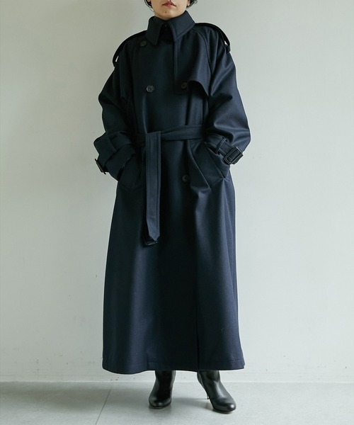 希少♡ ルンガルノフィレンツェ 子山羊革 ダブルスエードロングコート 花柄 Whim Gazette(ウィム ガゼット)の【長谷川京子さんコラボ】フランネル