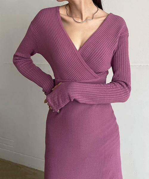 Jewelobe（ジュエローブ） ワンピース カシュクールロングマーメイド