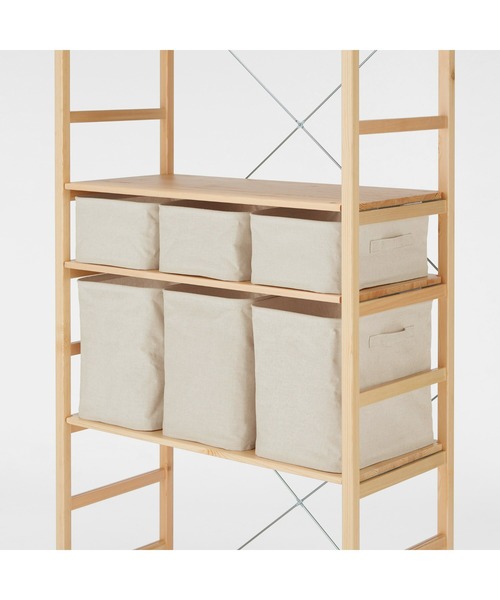 無印良品（MUJI） 収納 ポリエステル麻 ソフトボックス 長方形 小 約幅