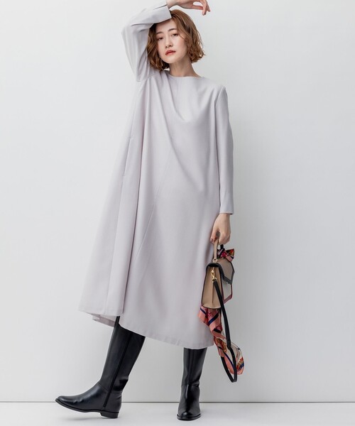 23区（ニジュウサンク） ワンピース ウールジョーゼット Aライン