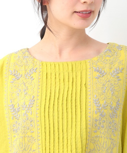 チチカカ ブラウス シャツ ラクナウ刺繍プルオーバー レディース