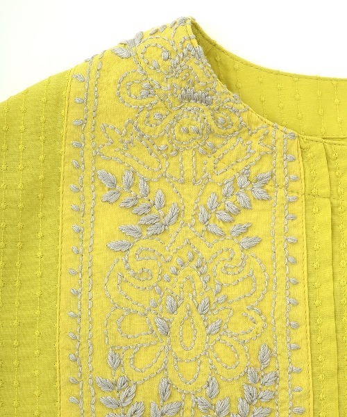 ブラウス シャツ ラクナウ刺繍プルオーバー レディース チチカカ ブラウス シャツ ラクナウ刺繍プルオーバー レディース