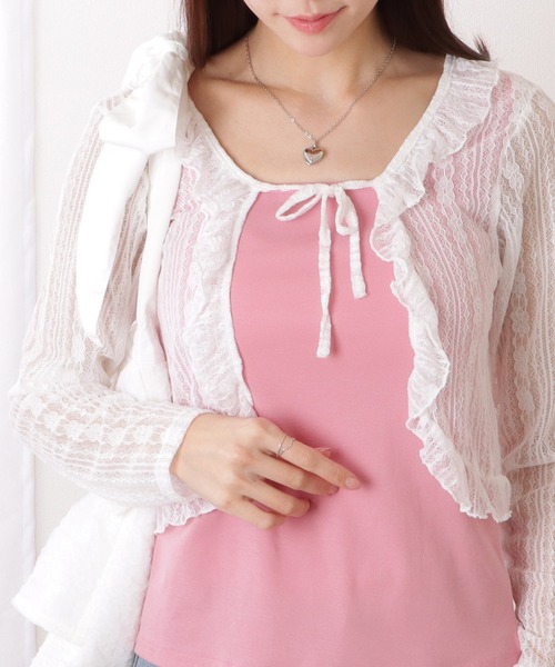 Lace Ladies（レースレディース） カーディガン フリル リボン 総