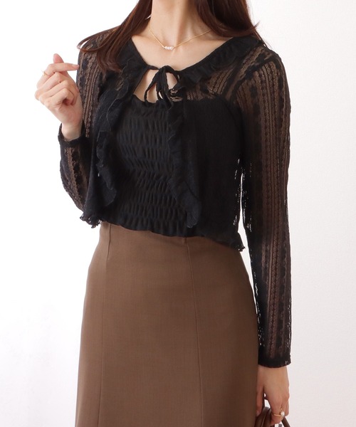 Lace Ladies（レースレディース） カーディガン フリル リボン 総