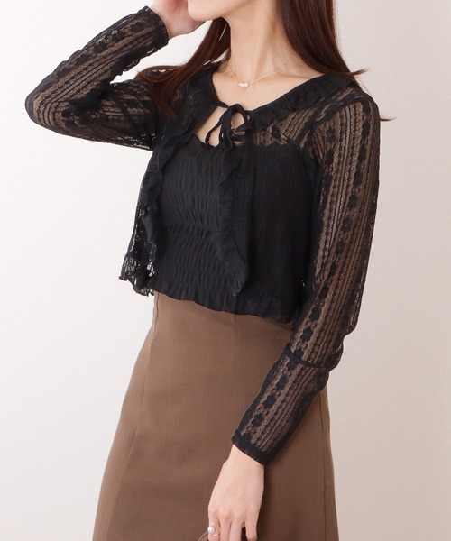 Lace Ladies（レースレディース） カーディガン フリル リボン 総