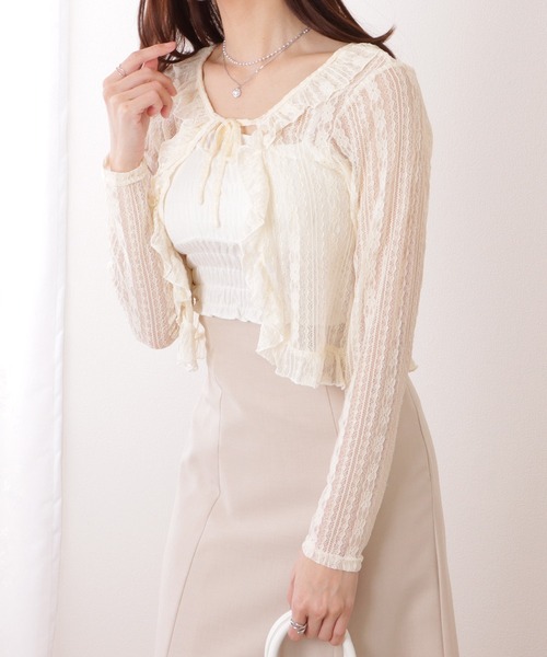 Lace Ladies（レースレディース） カーディガン フリル リボン 総