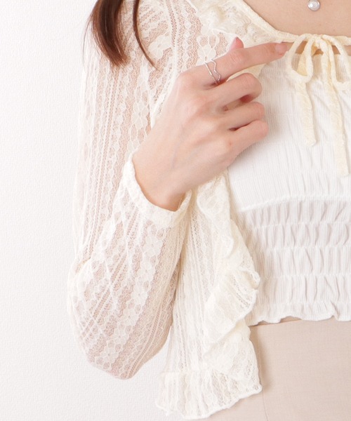 Lace Ladies（レースレディース） カーディガン フリル リボン 総