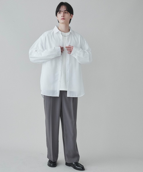 NEEDBY heritage◆NOBLE別注/LUCY/長袖シャツ/FREE/ブルー/無地/7579017378LB NEEDBY heritage/ニードバイ ヘリテージ NOBLE別注LUCY