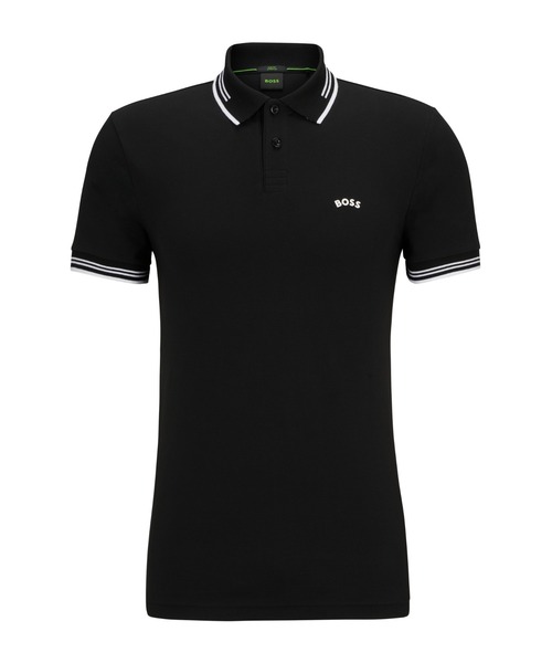 BOSS（HUGO BOSS） ポロシャツ 半袖 カーブロゴ コットン メンズ