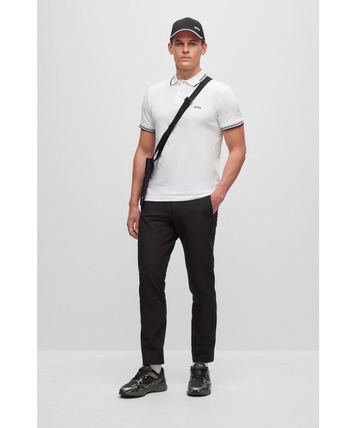 BOSS（HUGO BOSS） ポロシャツ 半袖 カーブロゴ コットン メンズ