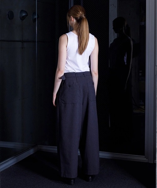 パンツ Hip Huggers Tucked Wide Slacks Hip Huggers Tucked Wide Slacks