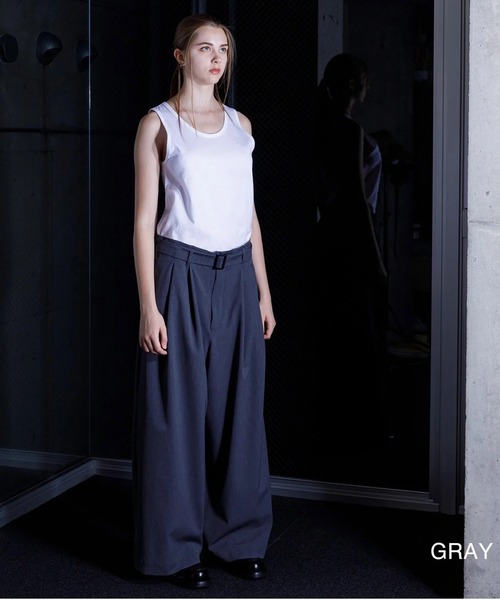 VOAAOV パンツ 「VOAAOV」 Chic Tech Tuck Wide Slacks メンズ