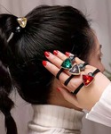 シュシュ ヘアゴム4点セット ポニーフックセットの詳細画像1