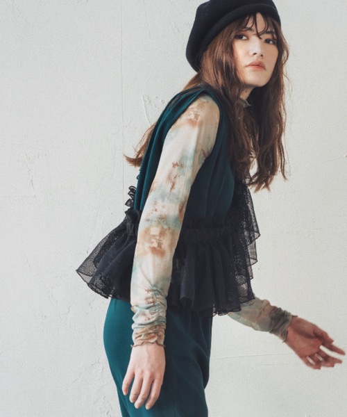 ORIENT MILLINERY DORA【ドーラ】Frilled Bag 黒 DORA【ﾄﾞｰﾗ】フリルバッグ（ボディバッグ/ウエストポーチ