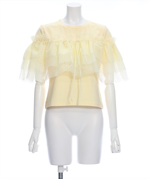 【完売品】 マルチチュールトップス clear tシャツ 5wayチュールトップス＋Tシャツセット「着回し
