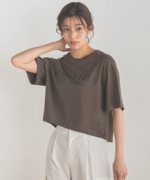 tシャツ ロゴプリントT「手洗い可能」 レディース