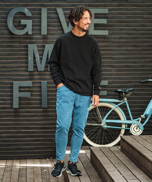 felkod（フィルコッド） tシャツ mlt4933-Barcode Embroidery Long