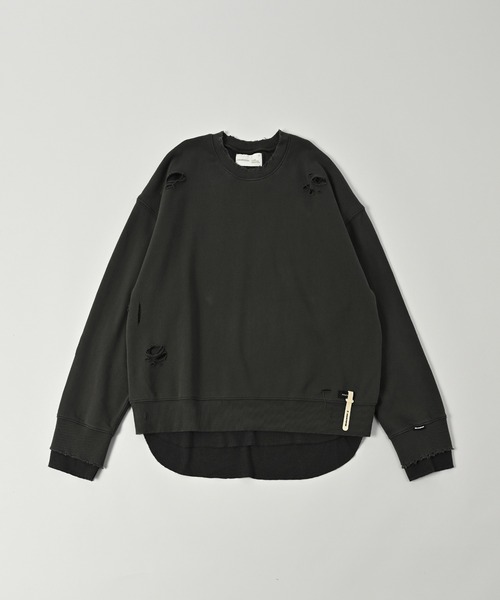 トレーナー スウェット ADAMPATEK/damage layered pullover/ダメージレイヤードプルオーバー(AP2424008) レデ ADAM PATEK トレーナー スウェット 「ADAMPATEK/アダムパテック