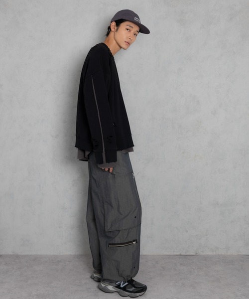 トレーナー スウェット ADAMPATEK/damage layered pullover/ダメージレイヤードプルオーバー(AP2424008) レデ ADAM PATEK トレーナー スウェット 「ADAMPATEK/アダムパテック