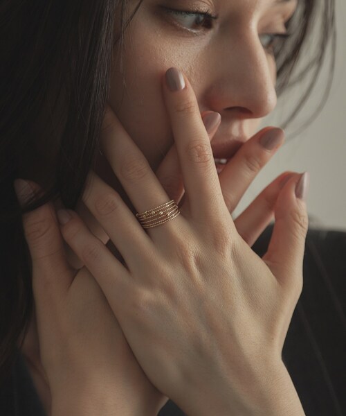 K10　指輪１５号 COCOSHNIK（ココシュニック） 指輪 リング K10ハニーカットボール形状