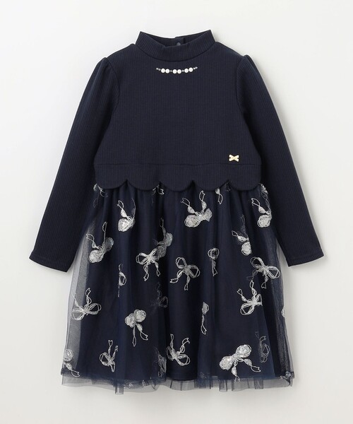 any FAM ワンピース ドッキングチュールワンピース キッズ 子供