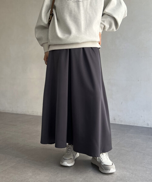 Chez toi（シェトワ） スカート サテンフレアスカート : ZOZOTOWN