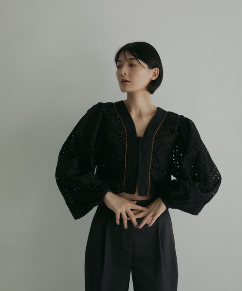 ブラウス シャツ Volume Cutwork Blouse レディース
