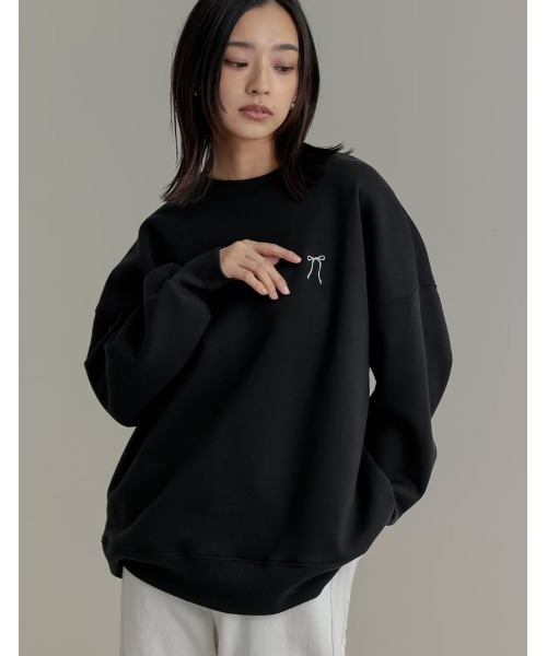 Re:EDIT（リエディ） トレーナー スウェット 裏起毛ハートorリボンワン