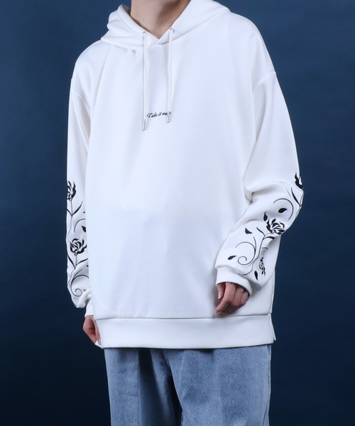 ANPAS（アンパス） パーカー Cardboard Knit Flower Embroidery Sweat