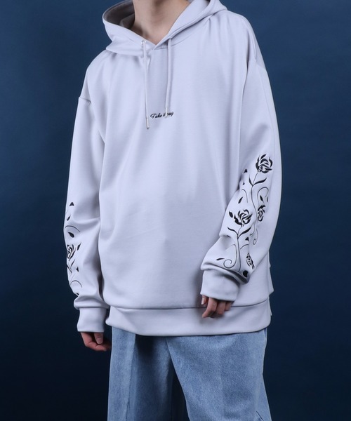 ANPAS（アンパス） パーカー Cardboard Knit Flower Embroidery Sweat